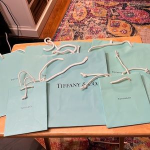 Seven Assorted Tiffany & Co. Gift bags
